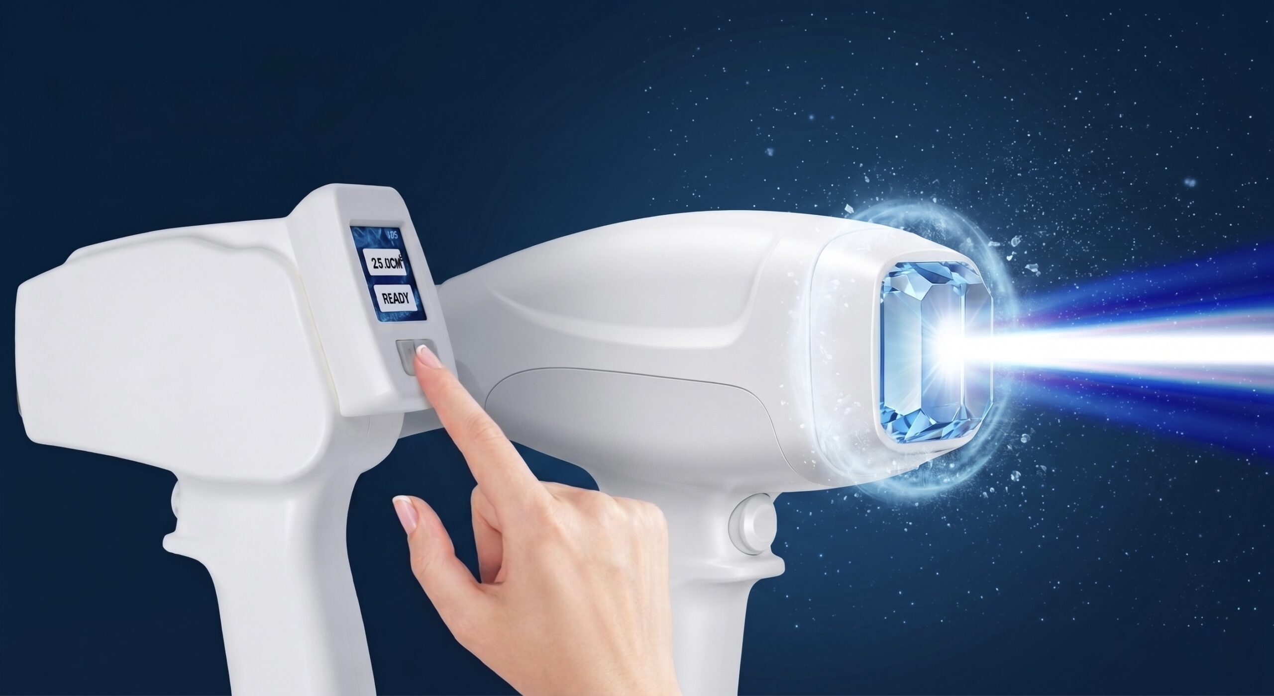 Controlo preciso — manipulo laser